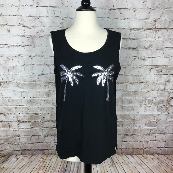 PINK Victoria's Secret Tops - Victorias Secret Pink Medium M Black Club Tank Top